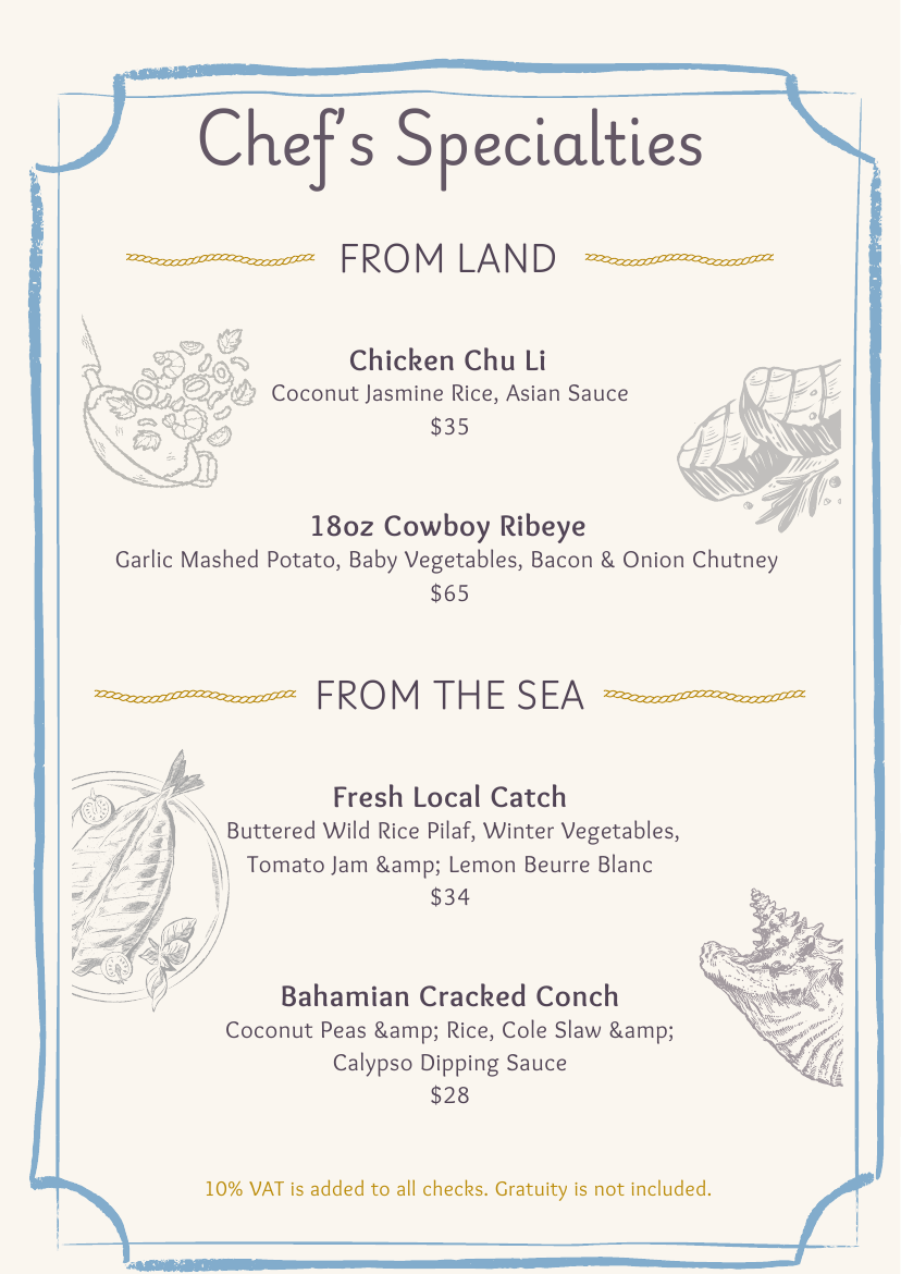 Dinner Menu — page 3